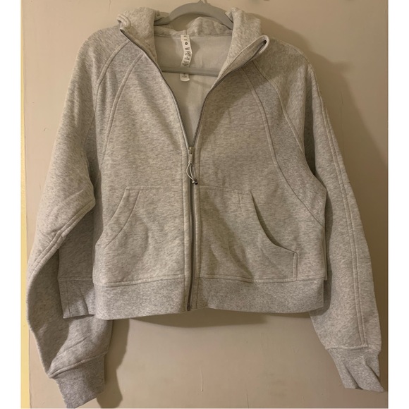 Lululemon Scuba Full Zip Heathered Core Ultra Light Grey - Picture 2 of 5